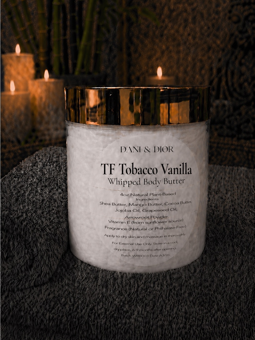 4oz TF Tobacco Vanilla Whipped Body Butter